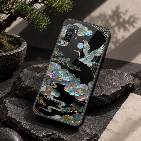 Oppo A53 Cover - Pearl Dynasty Series - HQ Ultra Shine Premium Infinity Glass Soft Silicon Borders Case