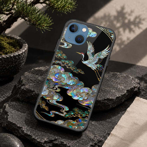 iPhone 13 Cover - Pearl Dynasty Series - HQ Ultra Shine Premium Infinity Glass Soft Silicon Borders Case