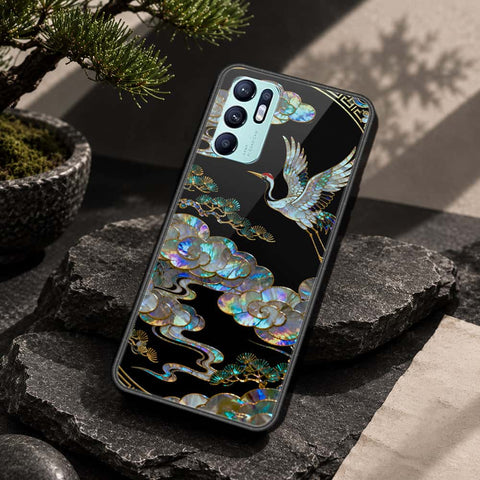 Oppo Reno 6 Cover - Pearl Dynasty Series - HQ Ultra Shine Premium Infinity Glass Soft Silicon Borders Case