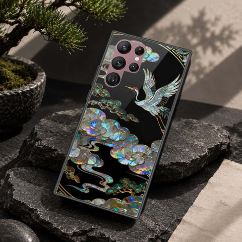 Samsung Galaxy S22 Ultra 5G Cover - Pearl Dynasty Series - HQ Ultra Shine Premium Infinity Glass Soft Silicon Borders Case