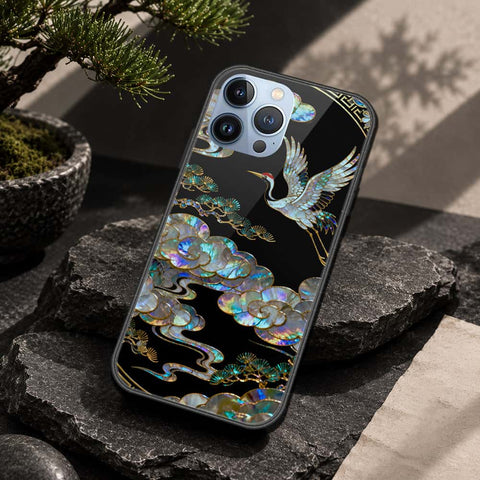 iPhone 14 Pro Cover - Pearl Dynasty Series - HQ Ultra Shine Premium Infinity Glass Soft Silicon Borders Case