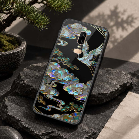 OnePlus 6 Cover - Pearl Dynasty Series - HQ Ultra Shine Premium Infinity Glass Soft Silicon Borders Case