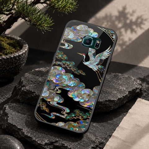 Samsung Galaxy S6 Edge Plus Cover - Pearl Dynasty Series - HQ Ultra Shine Premium Infinity Glass Soft Silicon Borders Case