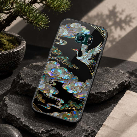Samsung Galaxy S6 Edge Cover - Pearl Dynasty Series - HQ Ultra Shine Premium Infinity Glass Soft Silicon Borders Case