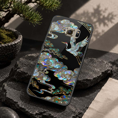 Samsung Galaxy S6 Cover - Pearl Dynasty Series - HQ Ultra Shine Premium Infinity Glass Soft Silicon Borders Case