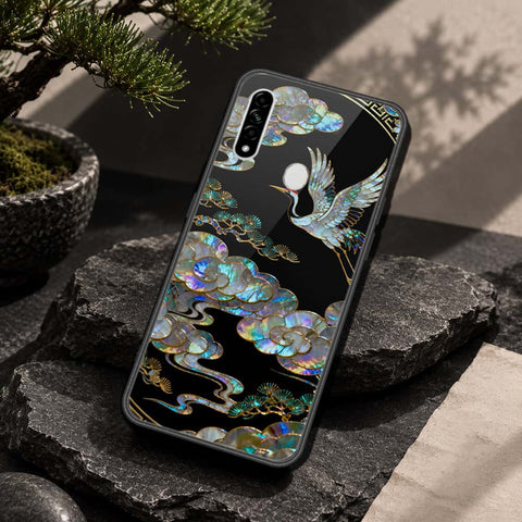 Oppo A8 Cover - Pearl Dynasty Series - HQ Ultra Shine Premium Infinity Glass Soft Silicon Borders Case