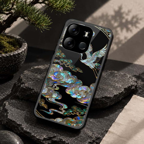 Tecno Pop 7 Cover - Pearl Dynasty Series - HQ Ultra Shine Premium Infinity Glass Soft Silicon Borders Case