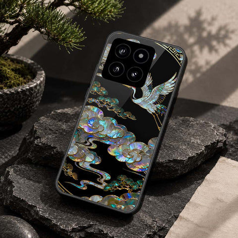 Xiaomi 14 Cover - Pearl Dynasty Series - HQ Ultra Shine Premium Infinity Glass Soft Silicon Borders Case