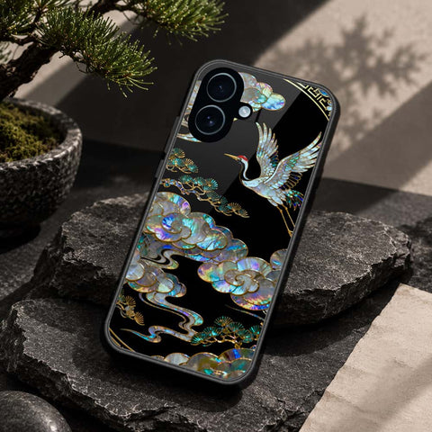 iPhone 18 - Pearl Dynasty Series - HQ Ultra Shine Premium Infinity Glass Soft Silicon Borders Case