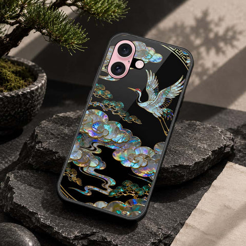 iPhone 16 Plus - Pearl Dynasty Series - HQ Ultra Shine Premium Infinity Glass Soft Silicon Borders Case
