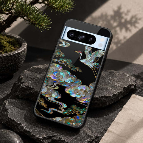 Google Pixel 8 Pro Cover - Pearl Dynasty Series - HQ Ultra Shine Premium Infinity Glass Soft Silicon Borders Case