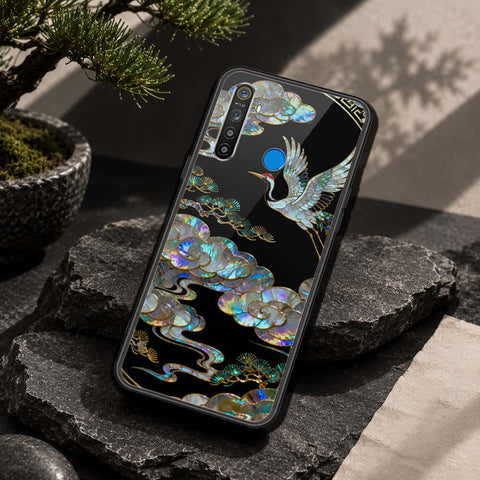 Realme 5 Cover - Pearl Dynasty Series - HQ Ultra Shine Premium Infinity Glass Soft Silicon Borders Case