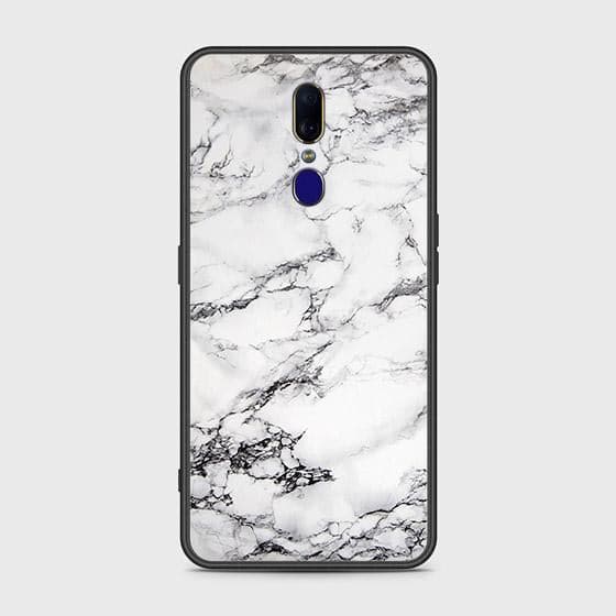 Oppo A9 / A9x Cover - White Marble Series - HQ Ultra Shine Premium Infinity Glass Soft Silicon Borders Case (Fast Delivery)