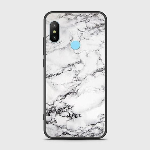 Xiaomi Redmi Note 6 Cover - White Marble Series - HQ Ultra Shine Premium Infinity Glass Soft Silicon Borders Case