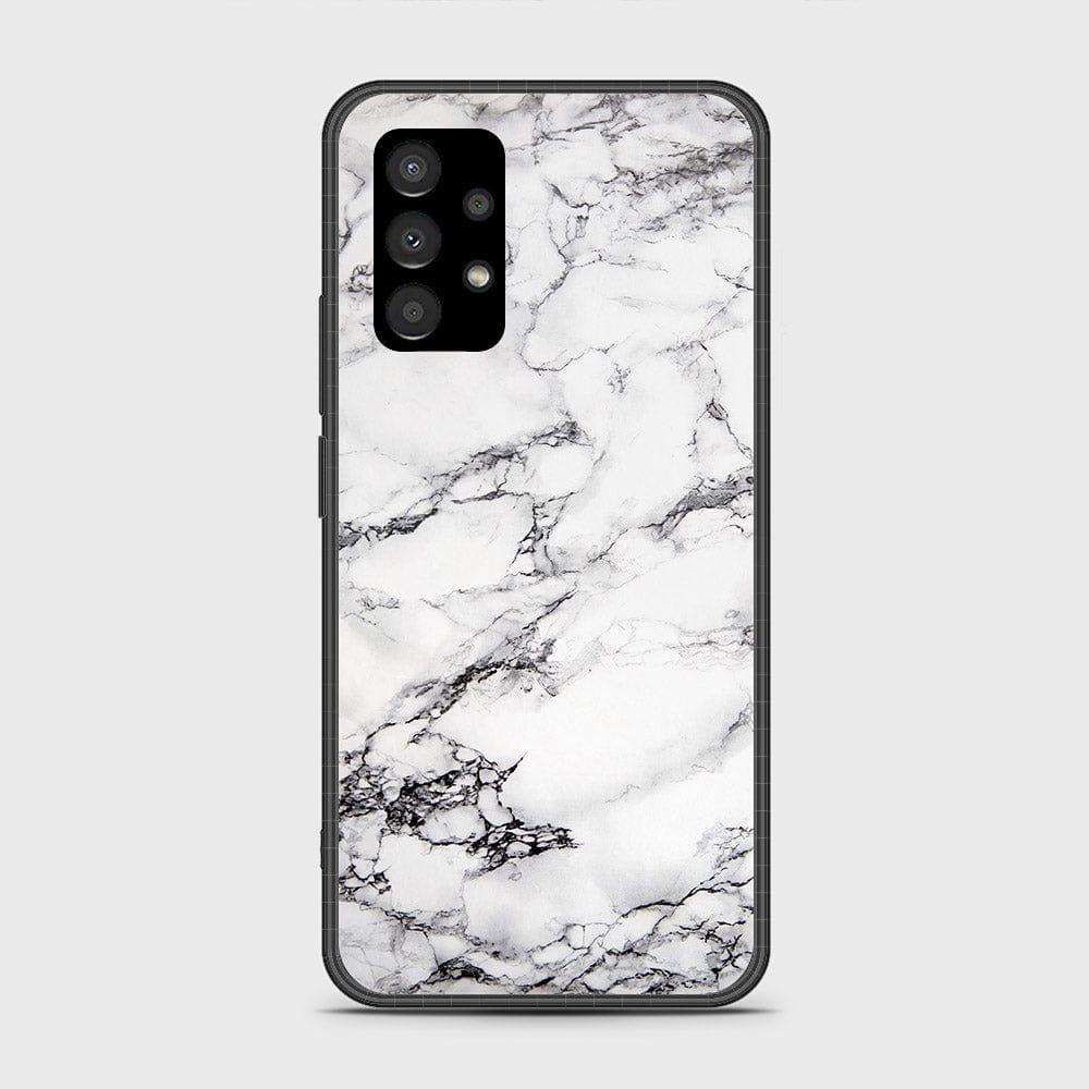 Samsung Galaxy A33 5G Cover- White Marble Series - D3 - HQ Ultra Shine Premium Infinity Glass Soft Silicon Borders Case ( Fast Delivery)