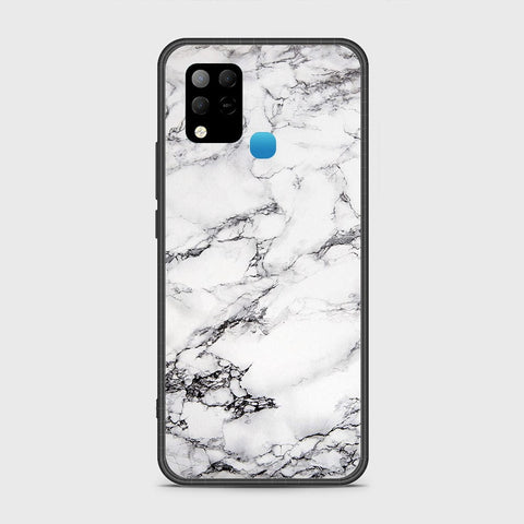 Infinix Hot 10s Cover- White Marble Series - D30 - HQ Ultra Shine Premium Infinity Glass Soft Silicon Borders Case ( Fast Delivery )