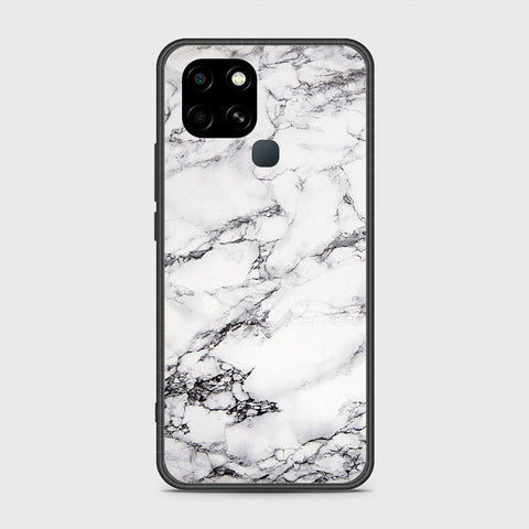 Infinix Smart 6 HD Cover- White Marble Series - HQ Ultra Shine Premium Infinity Glass Soft Silicon Borders Case