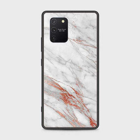 Samsung Galaxy M80s Cover - White Marble Series - HQ Ultra Shine Premium Infinity Glass Soft Silicon Borders Case
