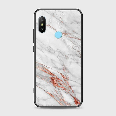 Xiaomi Redmi Note 6 Cover - White Marble Series - HQ Ultra Shine Premium Infinity Glass Soft Silicon Borders Case
