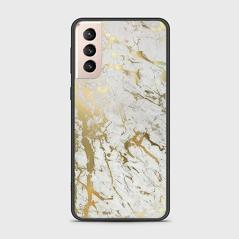 Samsung Galaxy S21 FE 5G Cover - White Marble Series - D386- HQ Ultra Shine Premium Infinity Glass Soft Silicon Borders Case ( Fast Delivery )
