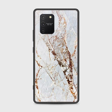 Samsung Galaxy M80s Cover - White Marble Series - HQ Ultra Shine Premium Infinity Glass Soft Silicon Borders Case