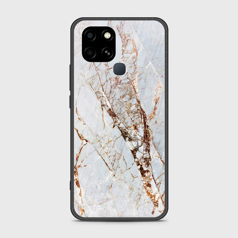 Infinix Smart 6 HD Cover- White Marble Series - HQ Ultra Shine Premium Infinity Glass Soft Silicon Borders Case