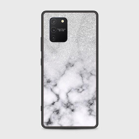 Samsung Galaxy M80s Cover - White Marble Series - HQ Ultra Shine Premium Infinity Glass Soft Silicon Borders Case