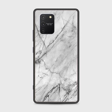 Samsung Galaxy M80s Cover - White Marble Series - HQ Ultra Shine Premium Infinity Glass Soft Silicon Borders Case