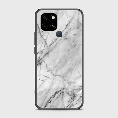 Infinix Smart 6 HD Cover- White Marble Series - HQ Ultra Shine Premium Infinity Glass Soft Silicon Borders Case