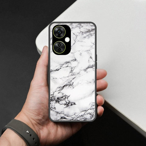 Oppo K11 Cover - White Marble Series - HQ Ultra Shine Premium Infinity Glass Soft Silicon Borders Case