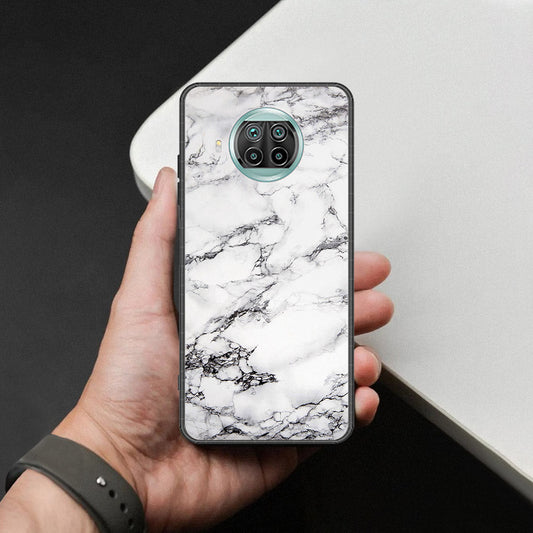 Xiaomi Redmi Note 9 Pro 5G Cover - White Marble Series - HQ Ultra Shine Premium Infinity Glass Soft Silicon Borders Case