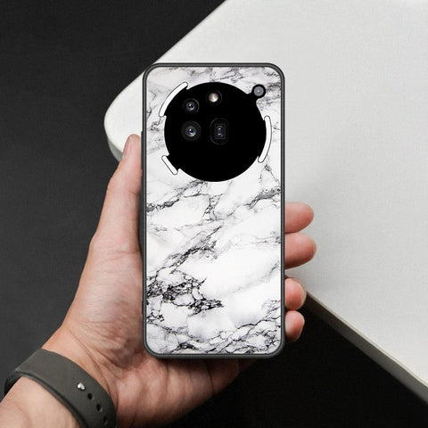 Nothing Phone 3a Pro Cover - White Marble Series - HQ Ultra Shine Premium Infinity Glass Soft Silicon Borders Case