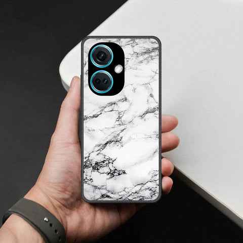 Oppo K11 Cover - White Marble Series - HQ Ultra Shine Premium Infinity Glass Soft Silicon Borders Case