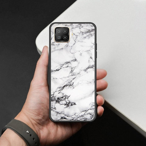 Oppo Reno4 Lite Cover - White Marble Series - HQ Ultra Shine Premium Infinity Glass Soft Silicon Borders Case