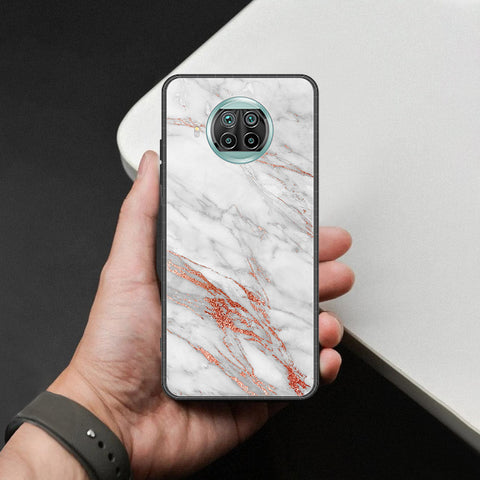 Xiaomi Redmi Note 9 Pro 5G Cover - White Marble Series - HQ Ultra Shine Premium Infinity Glass Soft Silicon Borders Case