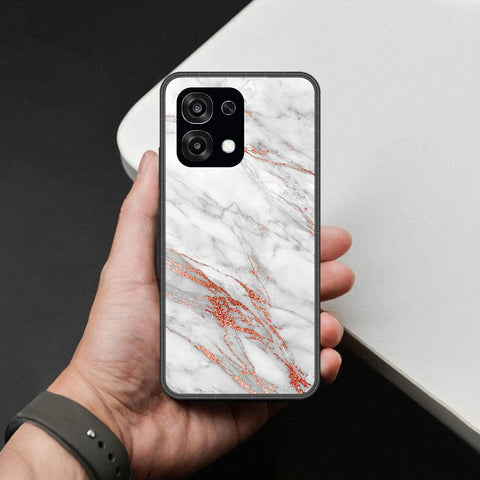 Oppo F31 Cover - White Marble Series - HQ Ultra Shine Premium Infinity Glass Soft Silicon Borders Case