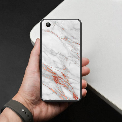 Vivo Y83 Cover - White Marble Series - HQ Ultra Shine Premium Infinity Glass Soft Silicon Borders Case