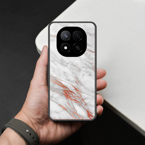 Xiaomi Redmi Note 14 Pro Plus 5G Cover - White Marble Series - HQ Ultra Shine Premium Infinity Glass Soft Silicon Borders Case