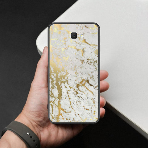 Samsung Galaxy J7 Prime Cover - White Marble Series - HQ Ultra Shine Premium Infinity Glass Soft Silicon Borders Case