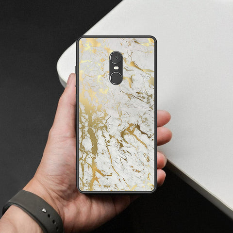 Xiaomi Redmi Note 4 / 4X Cover - White Marble Series - HQ Ultra Shine Premium Infinity Glass Soft Silicon Borders Case