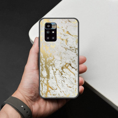 Xiaomi Redmi 10 Prime Cover - White Marble Series - HQ Ultra Shine Premium Infinity Glass Soft Silicon Borders Case