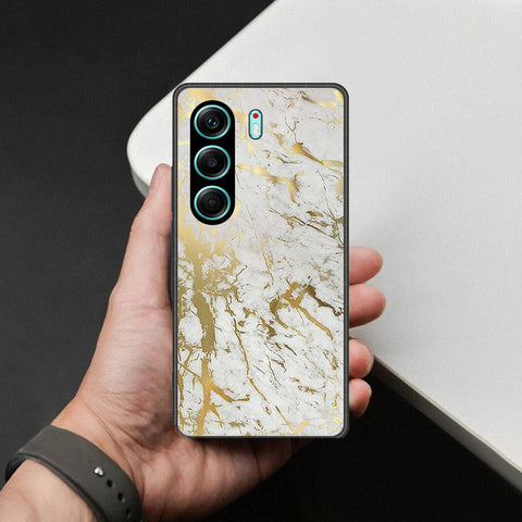 Tecno Camon 40 Pro 5G Cover - White Marble Series - HQ Ultra Shine Premium Infinity Glass Soft Silicon Borders Case