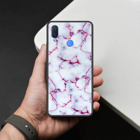 Huawei Nova 3i  Cover - White Marble Series - HQ Ultra Shine Premium Infinity Glass Soft Silicon Borders Case