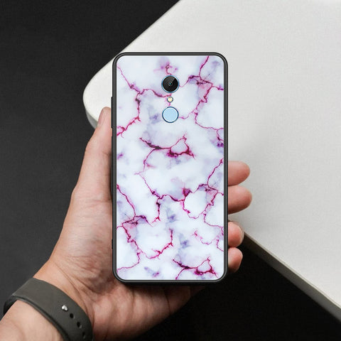 Xiaomi Redmi 5 Cover - White Marble Series - HQ Ultra Shine Premium Infinity Glass Soft Silicon Borders Case