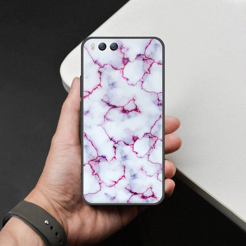 Xiaomi Mi 6 Cover - White Marble Series - HQ Ultra Shine Premium Infinity Glass Soft Silicon Borders Case