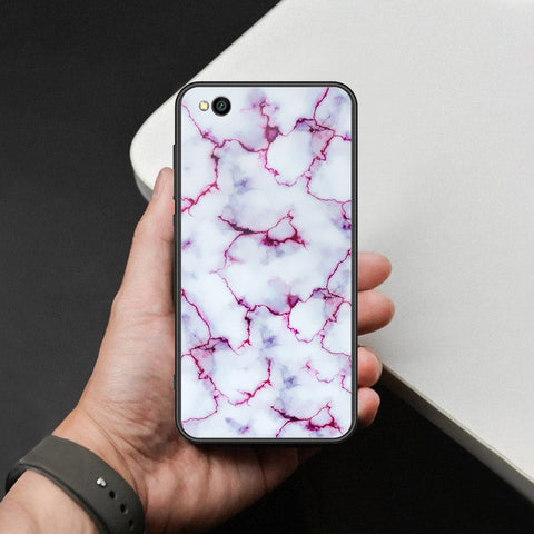 Xiaomi Redmi Go Cover - White Marble Series - HQ Ultra Shine Premium Infinity Glass Soft Silicon Borders Case