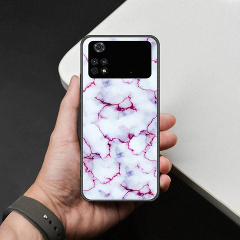 Xiaomi Poco M4 Pro Cover - White Marble Series - HQ Ultra Shine Premium Infinity Glass Soft Silicon Borders Case