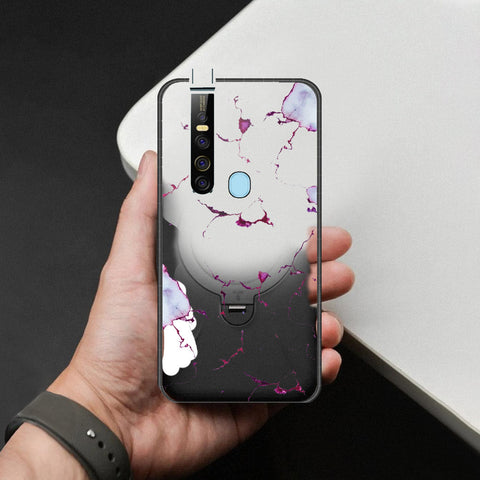 Tecno Camon 15 Premier Cover - White Marble Series - HQ Ultra Shine Premium Infinity Glass Soft Silicon Borders Case