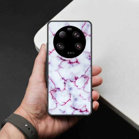 Xiaomi 13 Ultra Cover - White Marble Series - HQ Ultra Shine Premium Infinity Glass Soft Silicon Borders Case