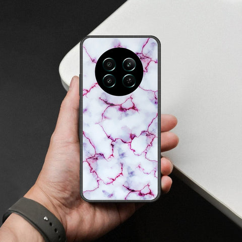 Realme Narzo 70 Cover - White Marble Series - HQ Ultra Shine Premium Infinity Glass Soft Silicon Borders Case